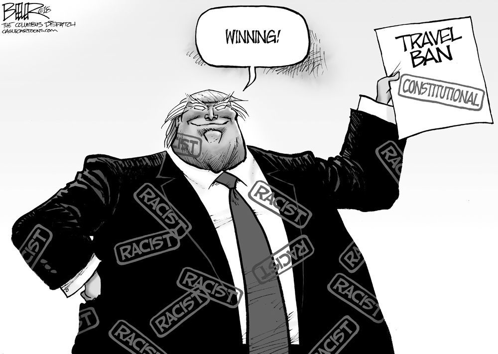 Travel ban cartoon